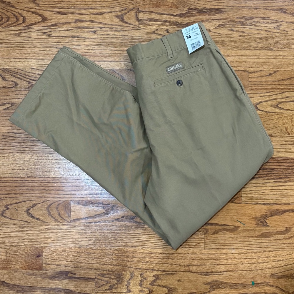 NWT Cabela's Flannel Lined Chinos (36)